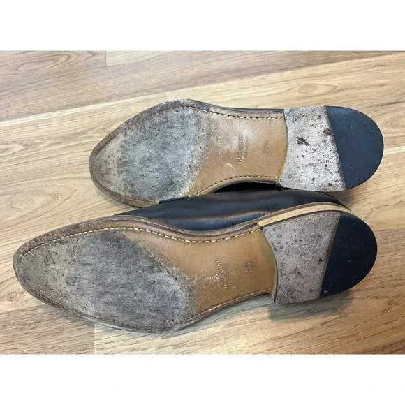 Magnanni Men's Shoes Size 9.5 Split Toe Black Leather Dress Shoes 14809 - Picture 4 of 9